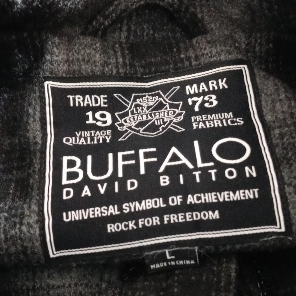 Buffalo David Bitton Plaid Zip‎ Up Snap Buttons Quilted Jacket Mens L Grunge